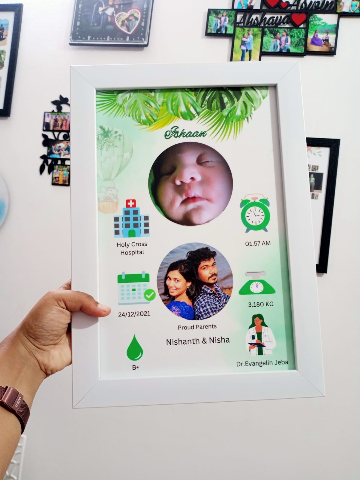 phto frame for new born child